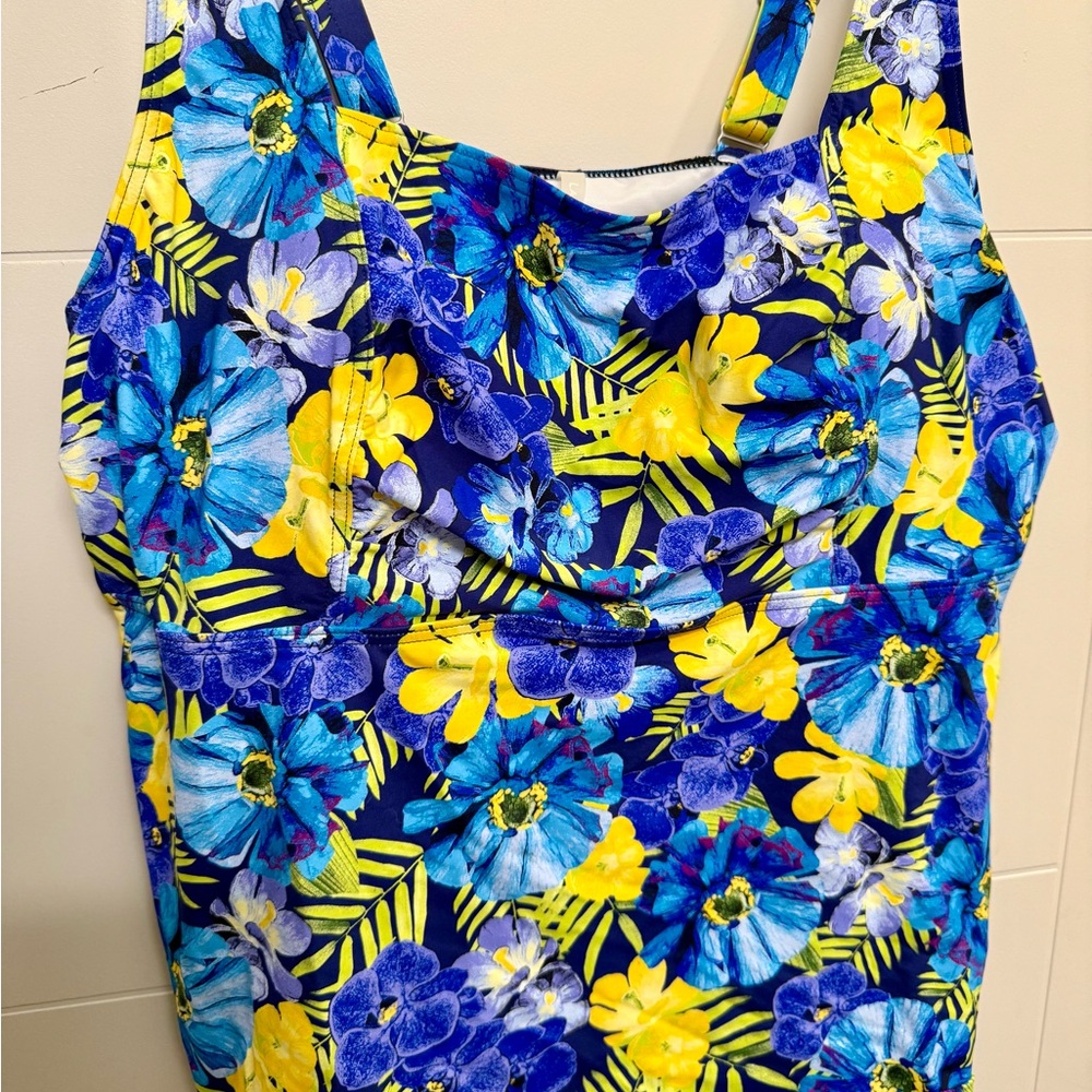 Lands' End Vibrant Blue and Yellow Bikini